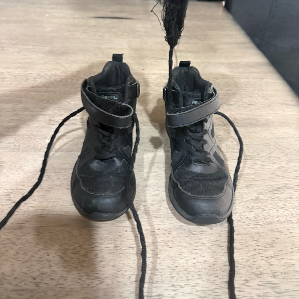 Rebel Athletic Black High-Top cheer shoes